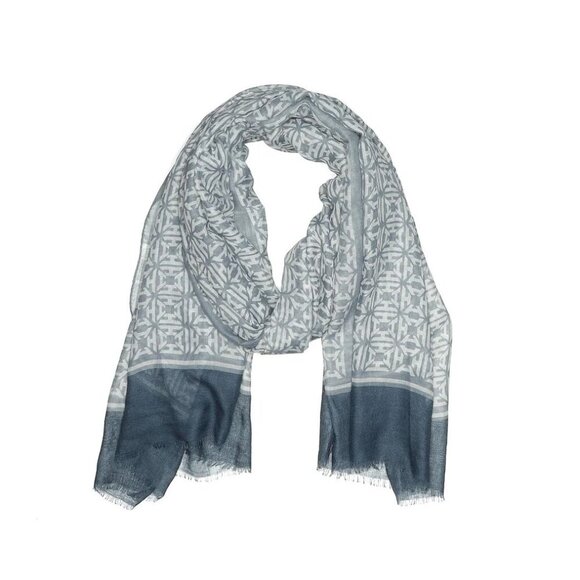 India Hicks Heritage Blue Monogram Scarf Shawl sarong - Picture 1 of 6